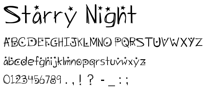 Starry Night font